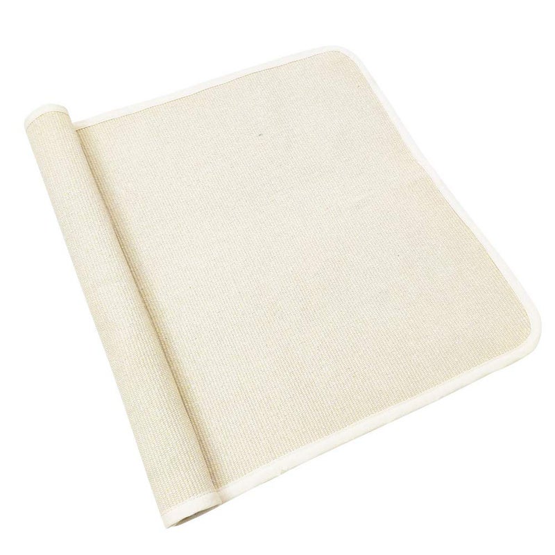 USTIDE Montessori Mat Children Playing Mat 27.5"x43.3" Montessori Work Rugs Cotton Hand Woven Rug, Off White - Image 1